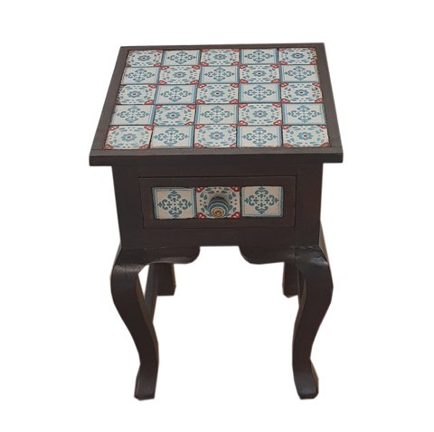 Tile Fitted Square Single Stool
