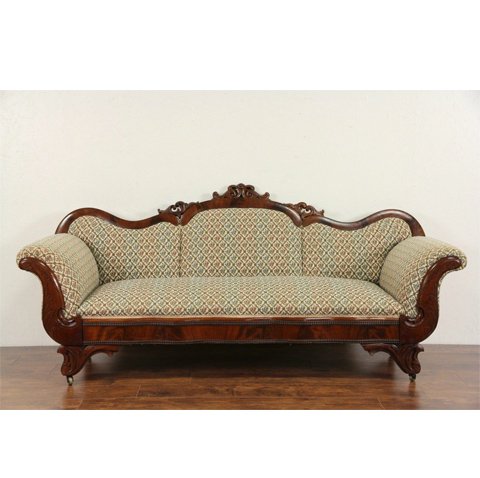 Carving 3 Seater Wooden Sofa